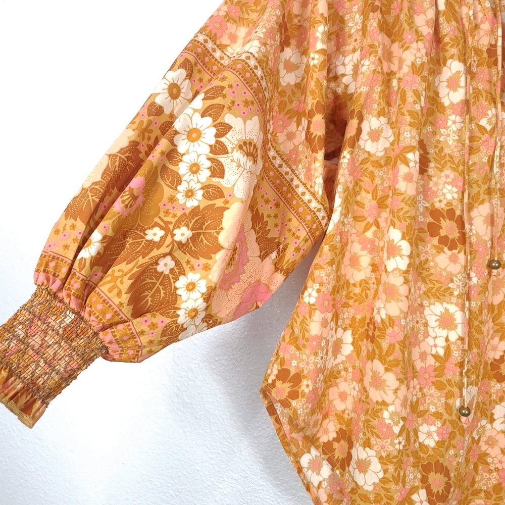 SPELL & THE GYPSY COLLECTIVE Anne Blouse Floral Pecan - Picture 12 of 16